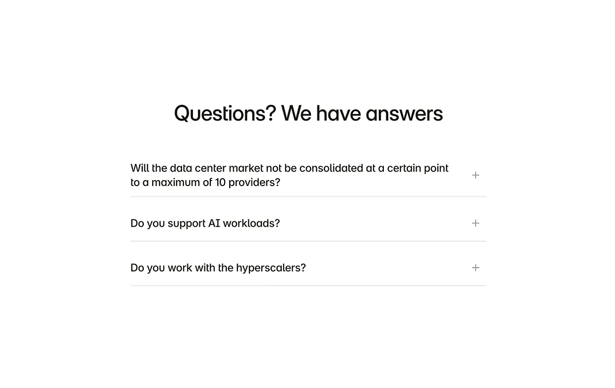Helio Cloud FAQ, "Questions? We have answers"