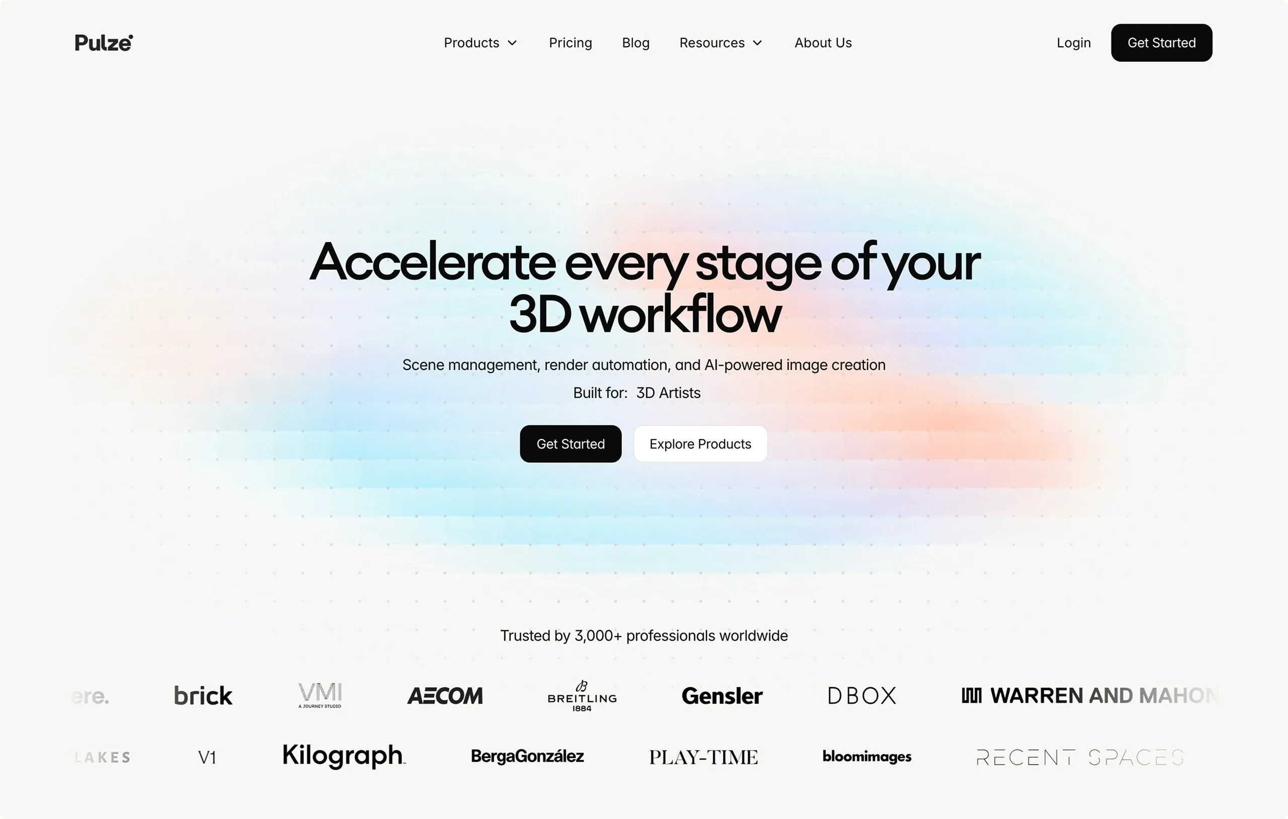 Pulze Website Screenshot
